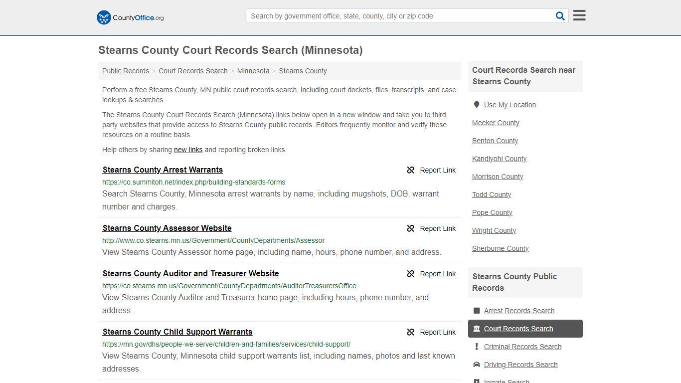 Stearns County Court Records Search (Minnesota) - County Office
